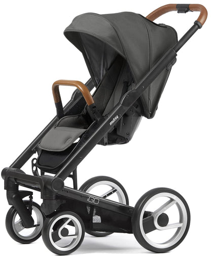 Mutsy Igo Stroller, Urban Collection - Black/Dark Grey - IGOBUNDGREY