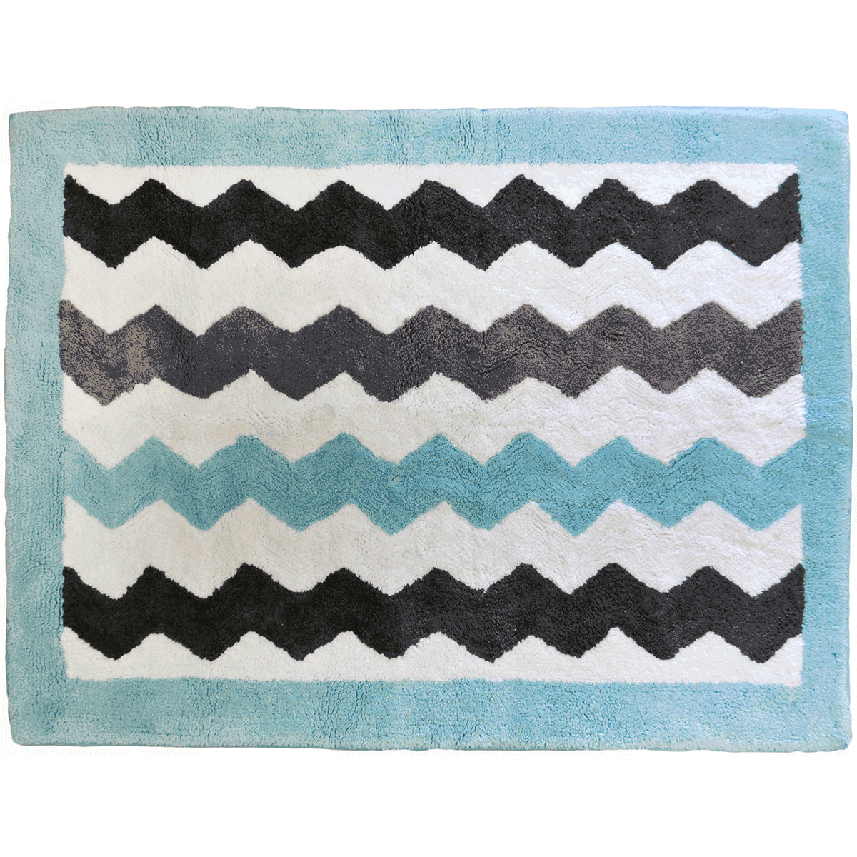 My Baby Sam Chevron Baby Aqua Rug - RG171