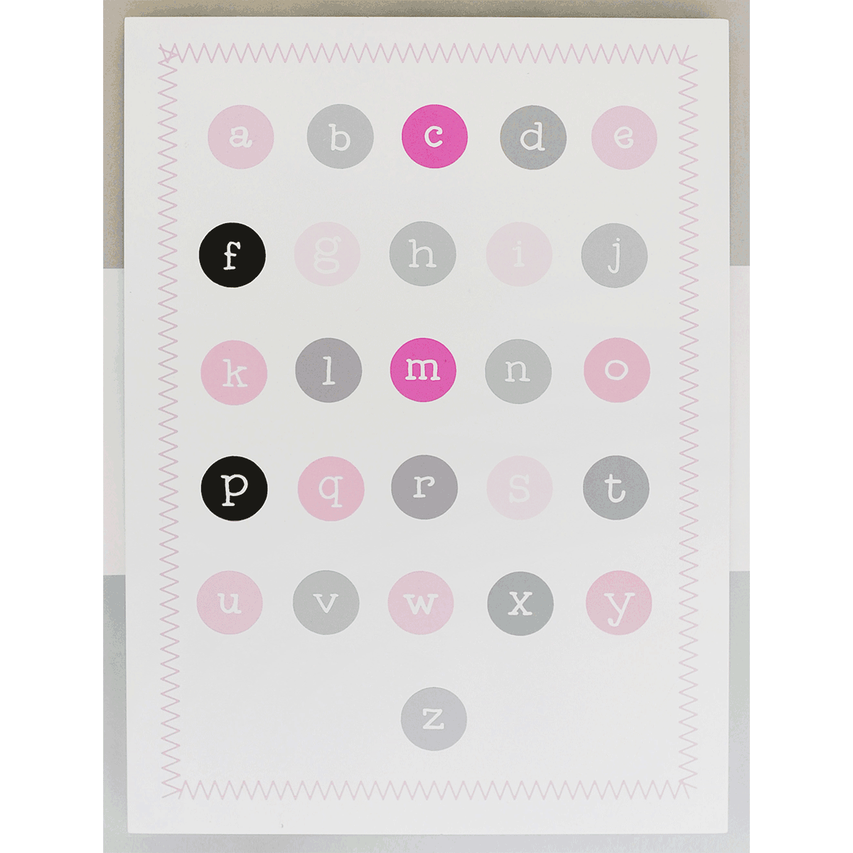 My Baby Sam Chevron Baby Pink Wall Art - WA172