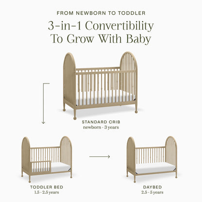 Namesake Alouette 3-in-1 Convertible Spindle Crib - Washed Pine