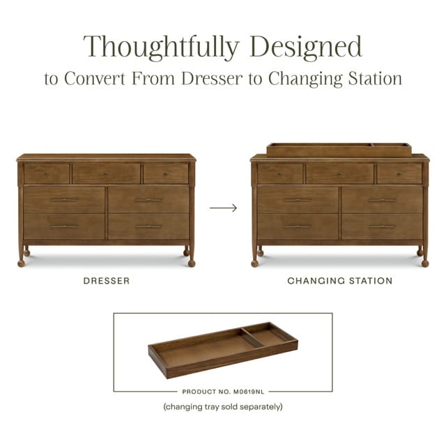 Namesake Alouette 7-Drawer Assembled Dresser - Natural Walnut - M31416NL