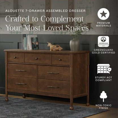 Namesake Alouette 7-Drawer Assembled Dresser - Natural Walnut - M31416NL