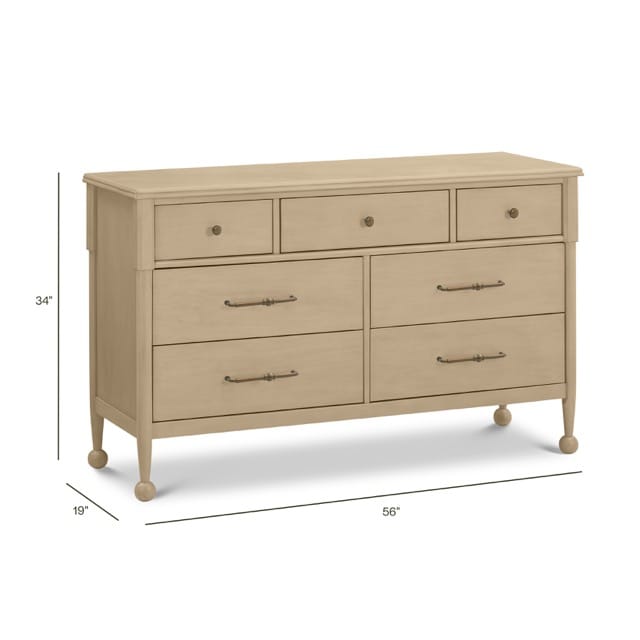 Namesake Alouette 7-Drawer Assembled Dresser - Washed Pine - M31416WP