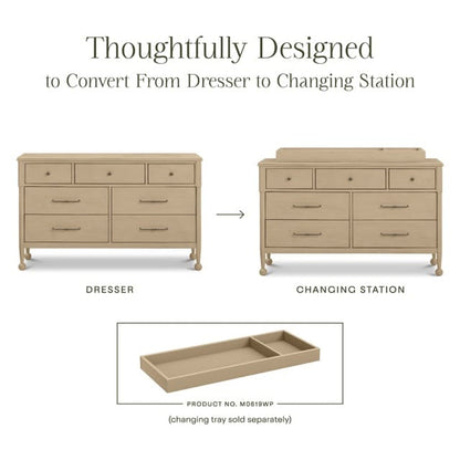 Namesake Alouette 7-Drawer Assembled Dresser - Washed Pine - M31416WP