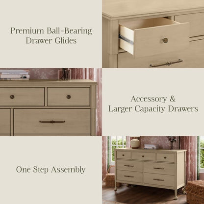 Namesake Alouette 7-Drawer Assembled Dresser - Washed Pine - M31416WP