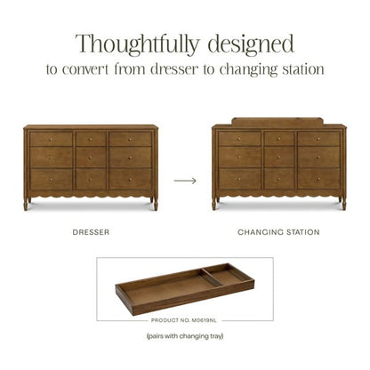 Namesake Ambrosia 9-Drawer Assembled Dresser - Natural Walnut - M32328NL
