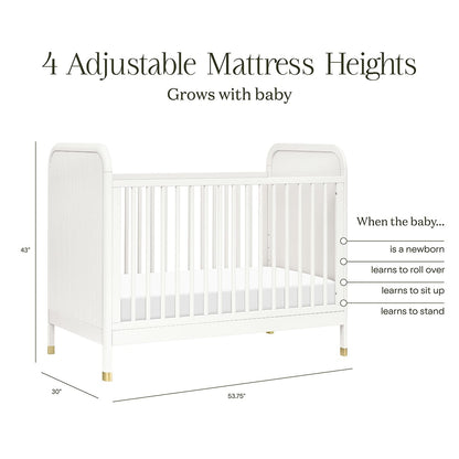 Namesake Brimsley Tambour 3-in-1 Convertible Crib - Warm White - M26742RW