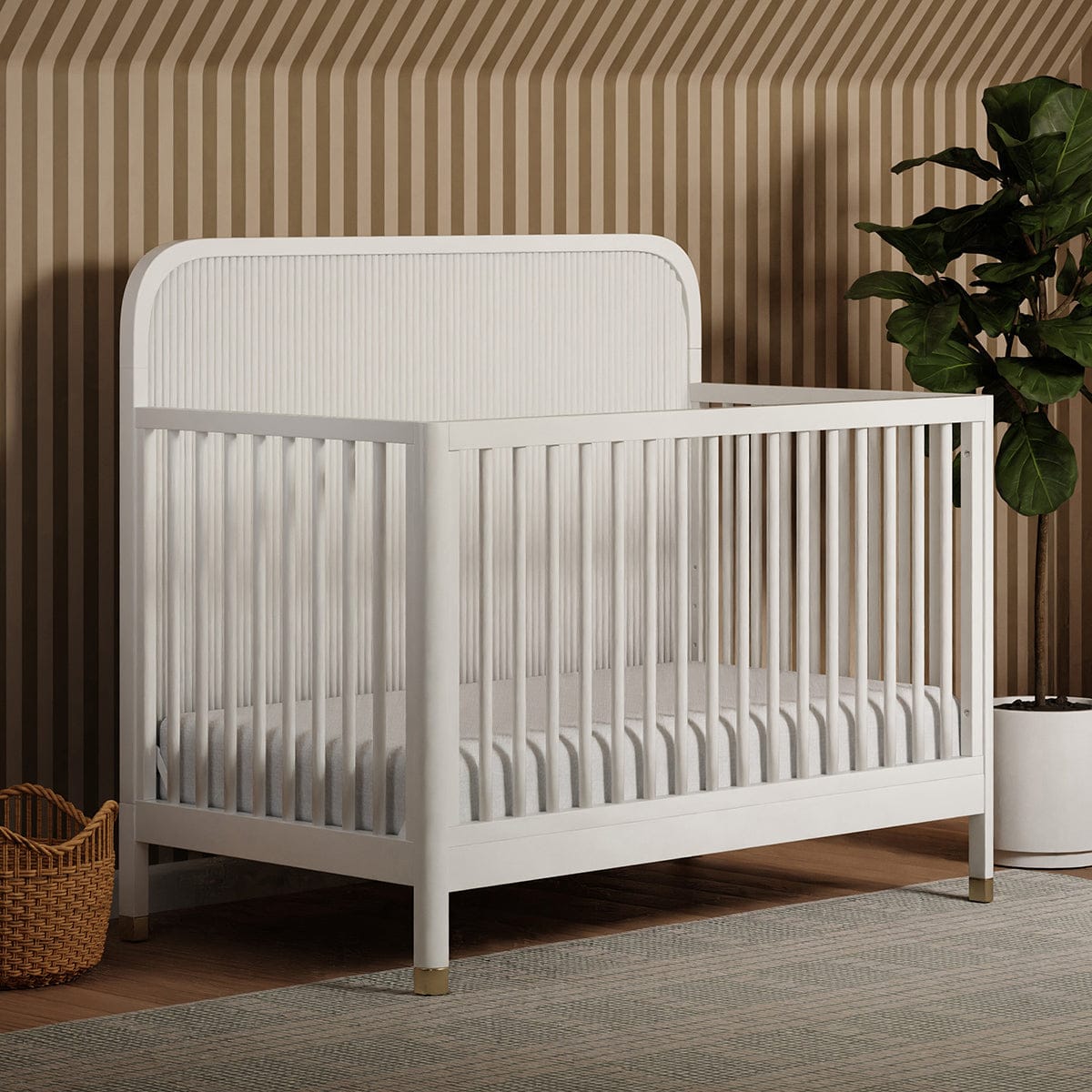 Namesake Brimsley Tambour 4-in-1 Convertible Crib - Warm White - M26701RW