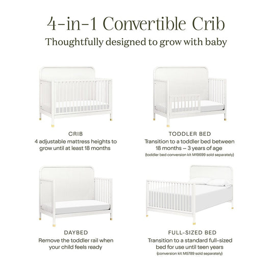 Namesake Brimsley Tambour 4-in-1 Convertible Crib - Warm White - M26701RW