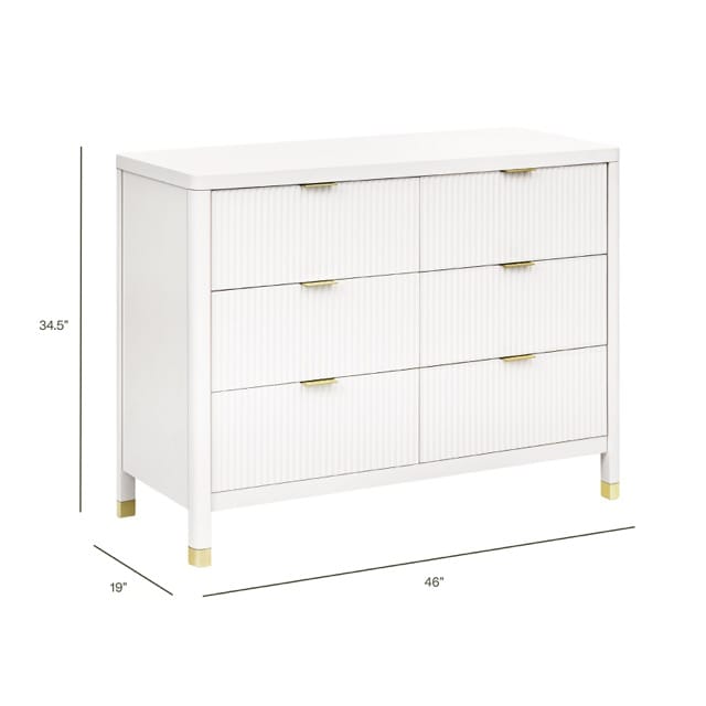 Namesake Brimsley Tambour 6-Drawer Assembled Dresser - Warm White - M26716RW
