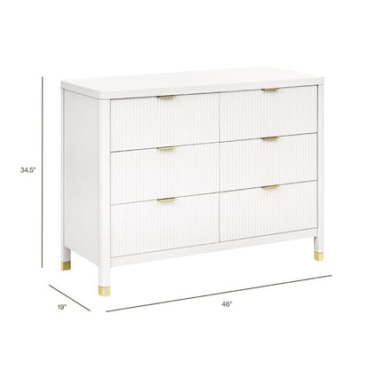 Namesake Brimsley Tambour 6-Drawer Assembled Dresser - Warm White - M26716RW