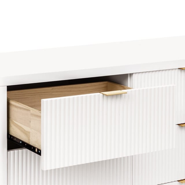 Namesake Brimsley Tambour 6-Drawer Assembled Dresser - Warm White - M26716RW