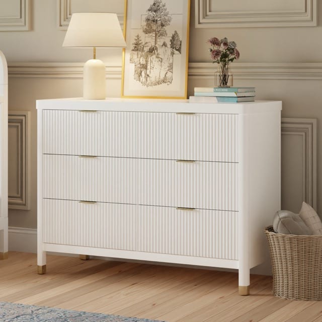 Namesake Brimsley Tambour 6-Drawer Assembled Dresser - Warm White - M26716RW