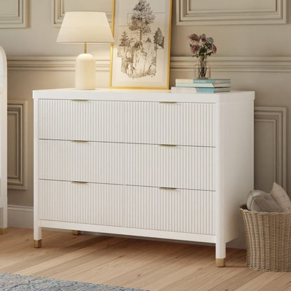 Namesake Brimsley Tambour 6-Drawer Assembled Dresser - Warm White - M26716RW