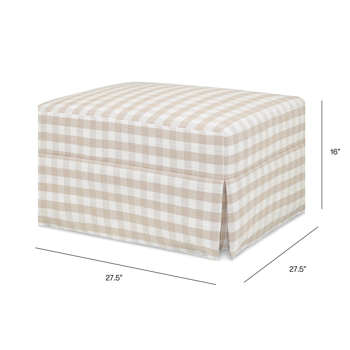 Namesake Crawford Gliding Ottoman - Tan Gingham - M21785TGH