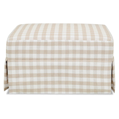 Namesake Crawford Gliding Ottoman - Tan Gingham - M21785TGH