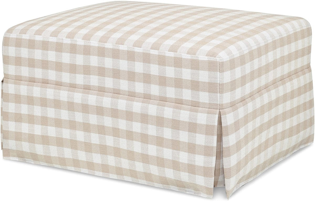 Namesake Crawford Gliding Ottoman - Tan Gingham - M21785TGH