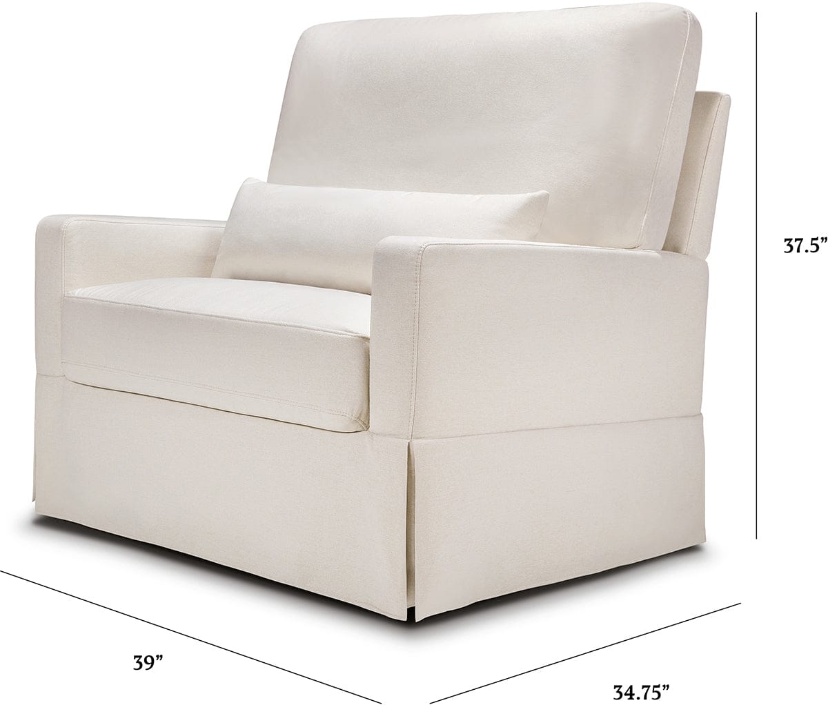 Namesake Crawford Pillowback Chair and a Half, Comfort Swivel Glider - Performance Cream Eco-Weave - M21797PCMEW