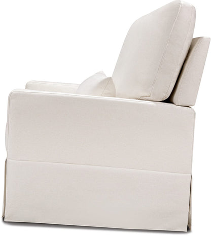 Namesake Crawford Pillowback Chair and a Half, Comfort Swivel Glider - Performance Cream Eco-Weave - M21797PCMEW
