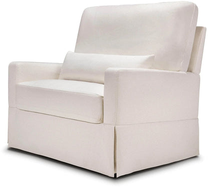 Namesake Crawford Pillowback Chair and a Half, Comfort Swivel Glider - Performance Cream Eco-Weave - M21797PCMEW