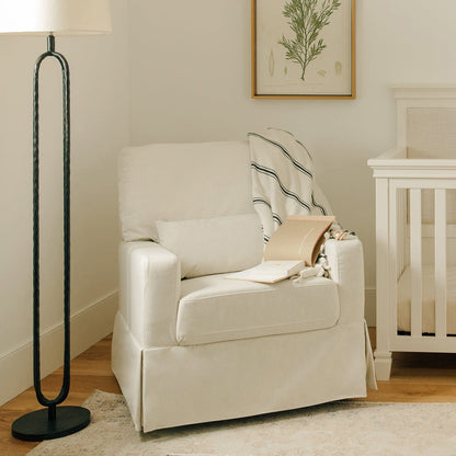 Namesake Crawford Pillowback Comfort Swivel Glider - Performance Cream Eco-Weave - M21787PCMEW