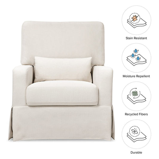 Namesake Crawford Pillowback Comfort Swivel Glider - Performance Cream Eco-Weave - M21787PCMEW