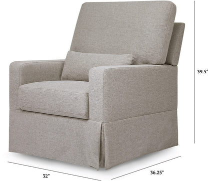 Namesake Crawford Pillowback Comfort Swivel Glider - Performance Grey Eco-Weave - M21787PGEW
