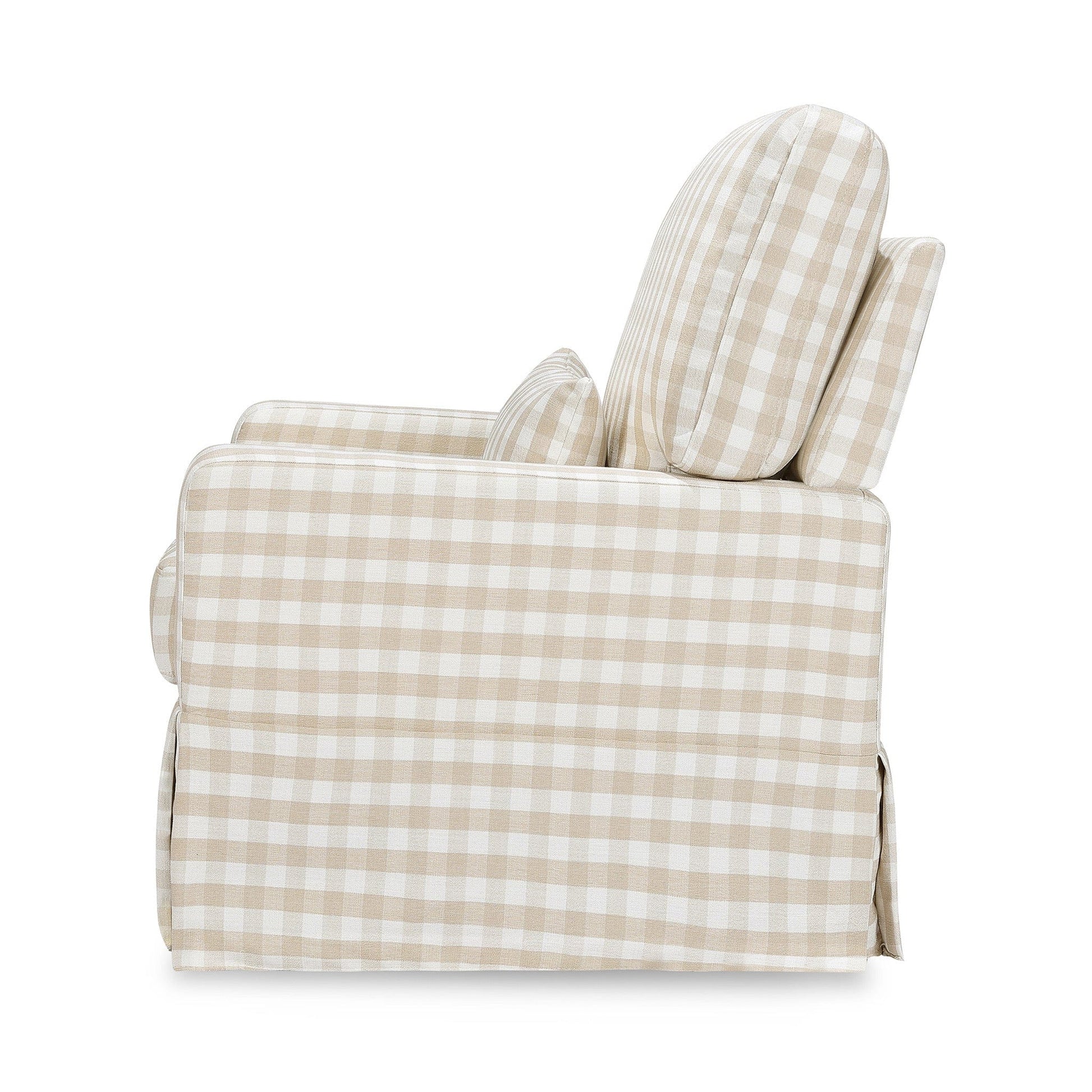 Namesake Crawford Pillowback Comfort Swivel Glider - Tan Gingham - M21787TGH