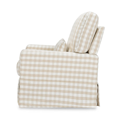 Namesake Crawford Pillowback Comfort Swivel Glider - Tan Gingham - M21787TGH