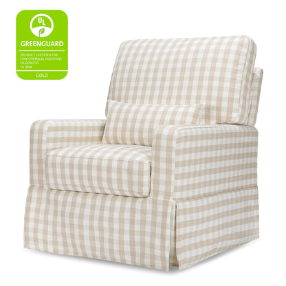 Namesake Crawford Pillowback Comfort Swivel Glider - Tan Gingham - M21787TGH