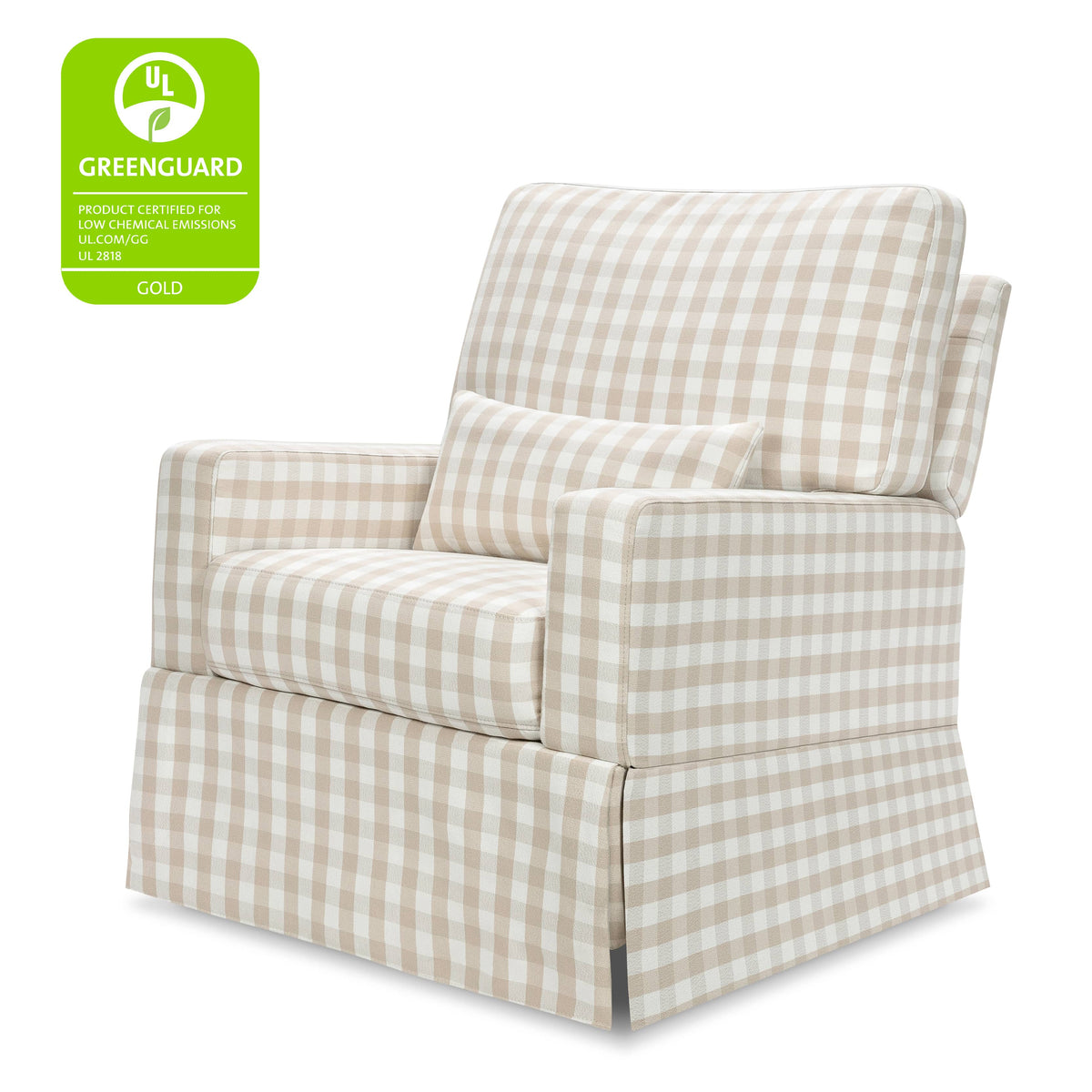Namesake Crawford Recliner and Swivel Glider - Tan Gingham