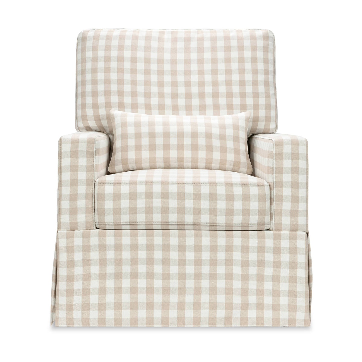 Namesake Crawford Recliner and Swivel Glider - Tan Gingham