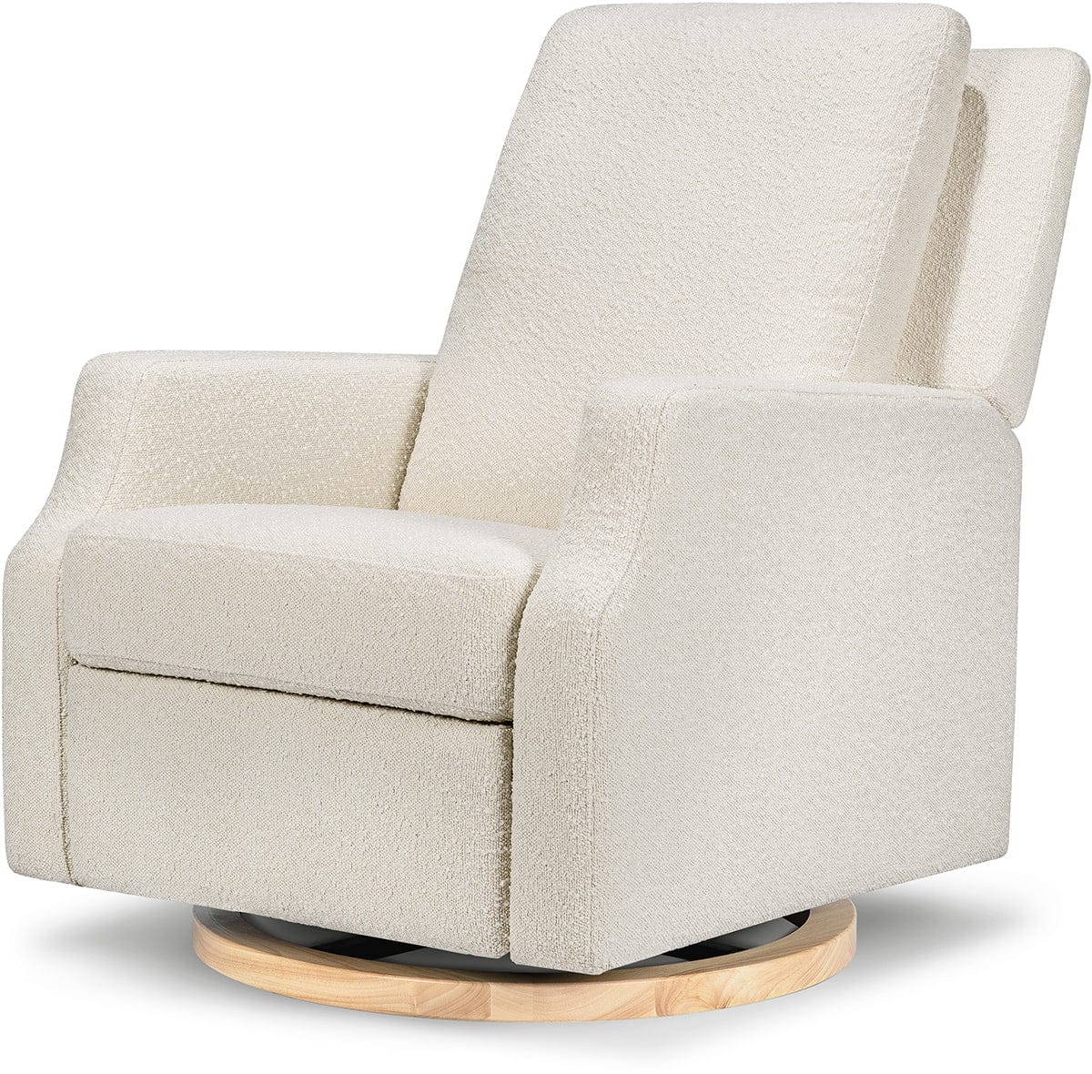 Namesake Crewe Swivel Glider Recliner - Ivory Boucle w/Light Wood Base - M22287WBLB