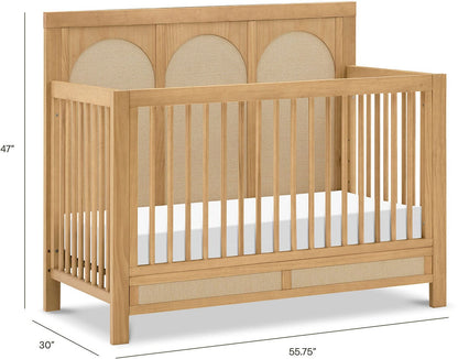 Namesake Eloise 4-in-1 Convertible Crib - Honey and Performance Sand Eco-Weave - M24801HYPSEW