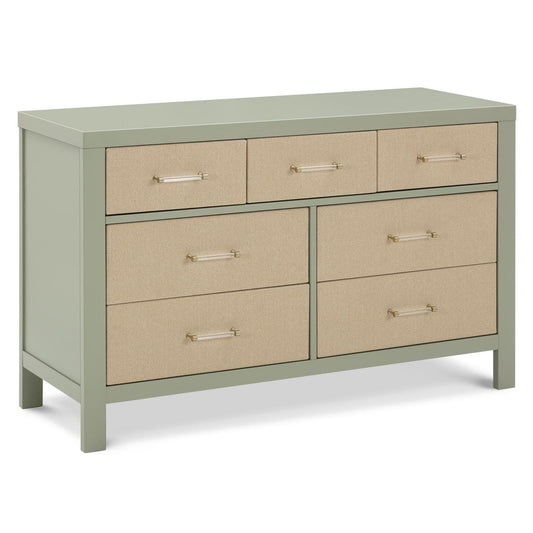 Namesake Eloise 7-Drawer Assembled Dresser - French Sage and Performance Sand Eco-Weave - M24816FSPSEW