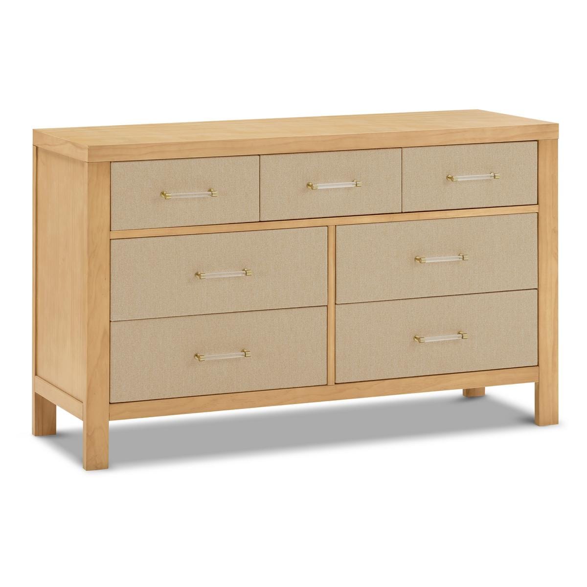 Namesake Eloise 7-Drawer Assembled Dresser - Honey and Performance Sand Eco-Weave - M24816HYPSEW