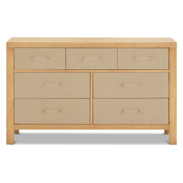 Namesake Eloise 7-Drawer Assembled Dresser - Honey and Performance Sand Eco-Weave - M24816HYPSEW