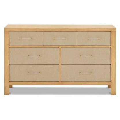 Namesake Eloise 7-Drawer Assembled Dresser - Honey and Performance Sand Eco-Weave - M24816HYPSEW