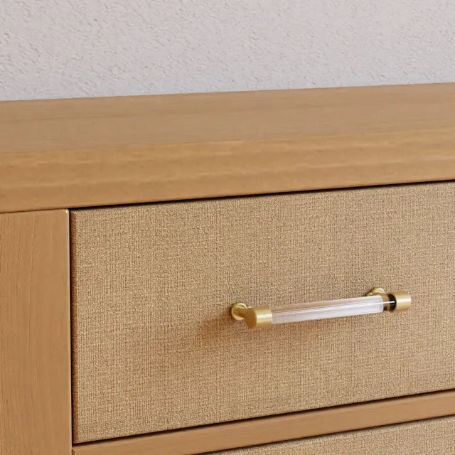 Namesake Eloise 7-Drawer Assembled Dresser - Honey and Performance Sand Eco-Weave - M24816HYPSEW