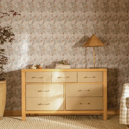 Namesake Eloise 7-Drawer Assembled Dresser - Honey and Performance Sand Eco-Weave - M24816HYPSEW