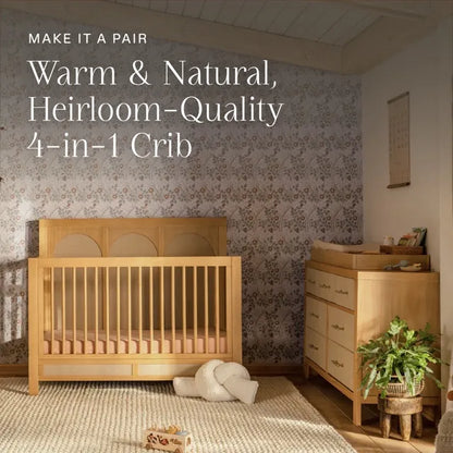 Namesake Eloise 7-Drawer Assembled Dresser - Honey and Performance Sand Eco-Weave - M24816HYPSEW