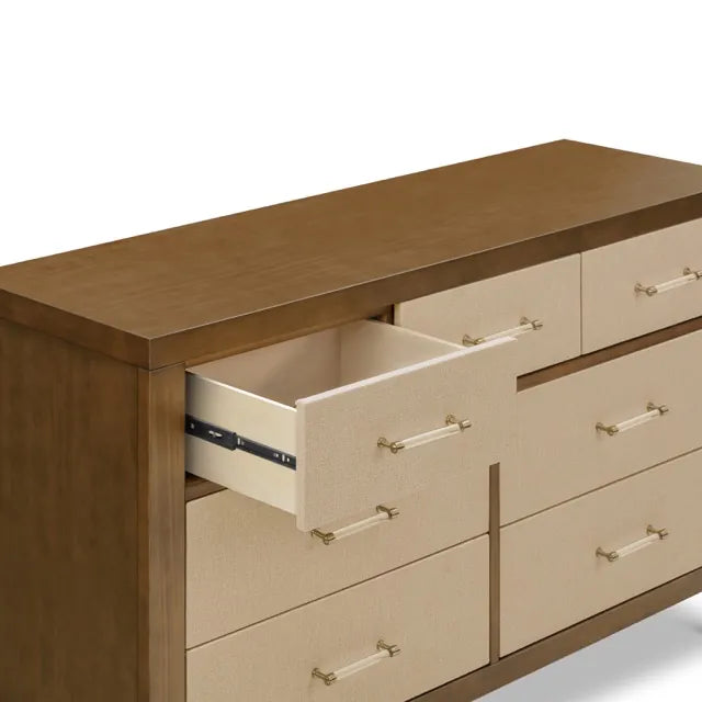Namesake Eloise 7-Drawer Assembled Dresser - Natural Walnut & Performance Sand Eco-Weave - M24816NLPSEW