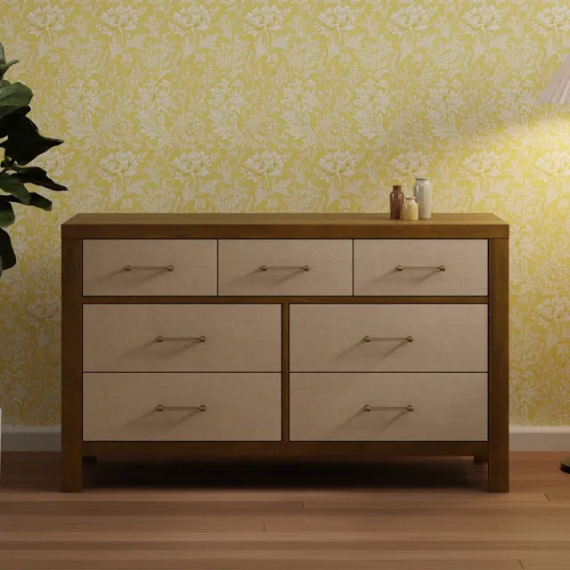 Namesake Eloise 7-Drawer Assembled Dresser - Natural Walnut & Performance Sand Eco-Weave - M24816NLPSEW