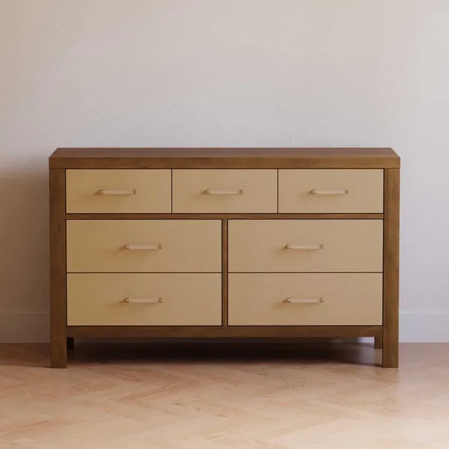Namesake Eloise 7-Drawer Assembled Dresser - Natural Walnut & Performance Sand Eco-Weave - M24816NLPSEW