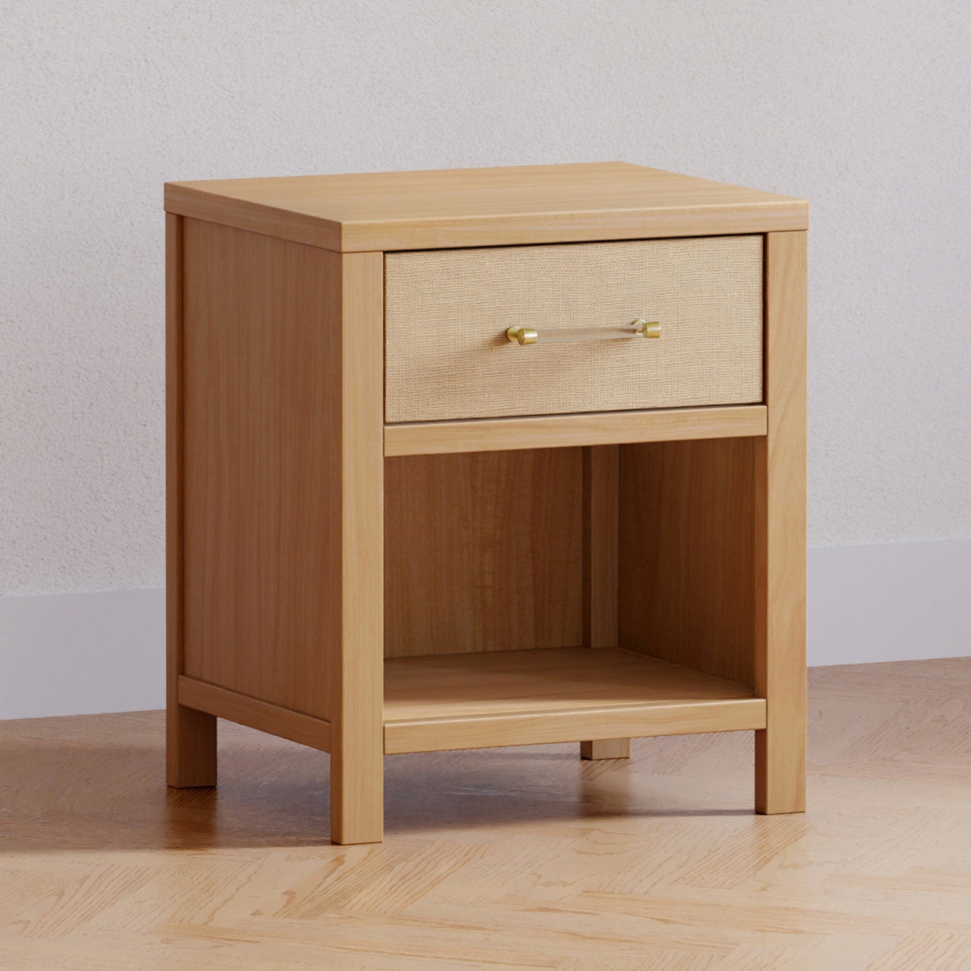 Namesake Eloise Assembled Nightstand - Honey and Performance Sand Eco-Weave - M24860HYPSEW
