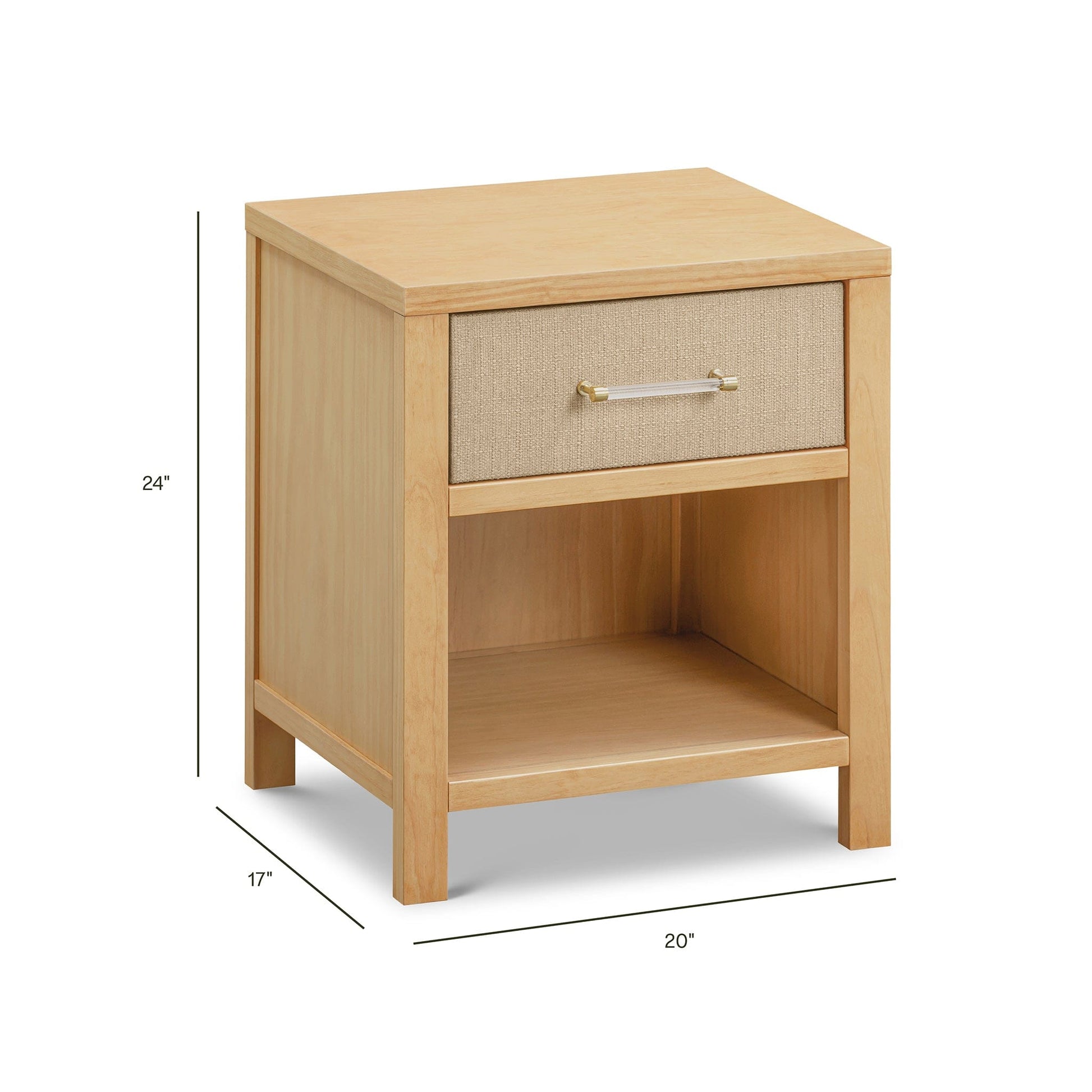 Namesake Eloise Assembled Nightstand - Honey and Performance Sand Eco-Weave - M24860HYPSEW