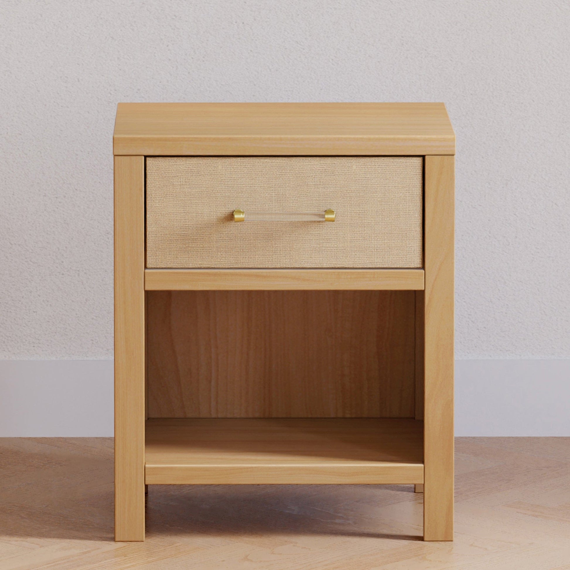 Namesake Eloise Assembled Nightstand - Honey and Performance Sand Eco-Weave - M24860HYPSEW