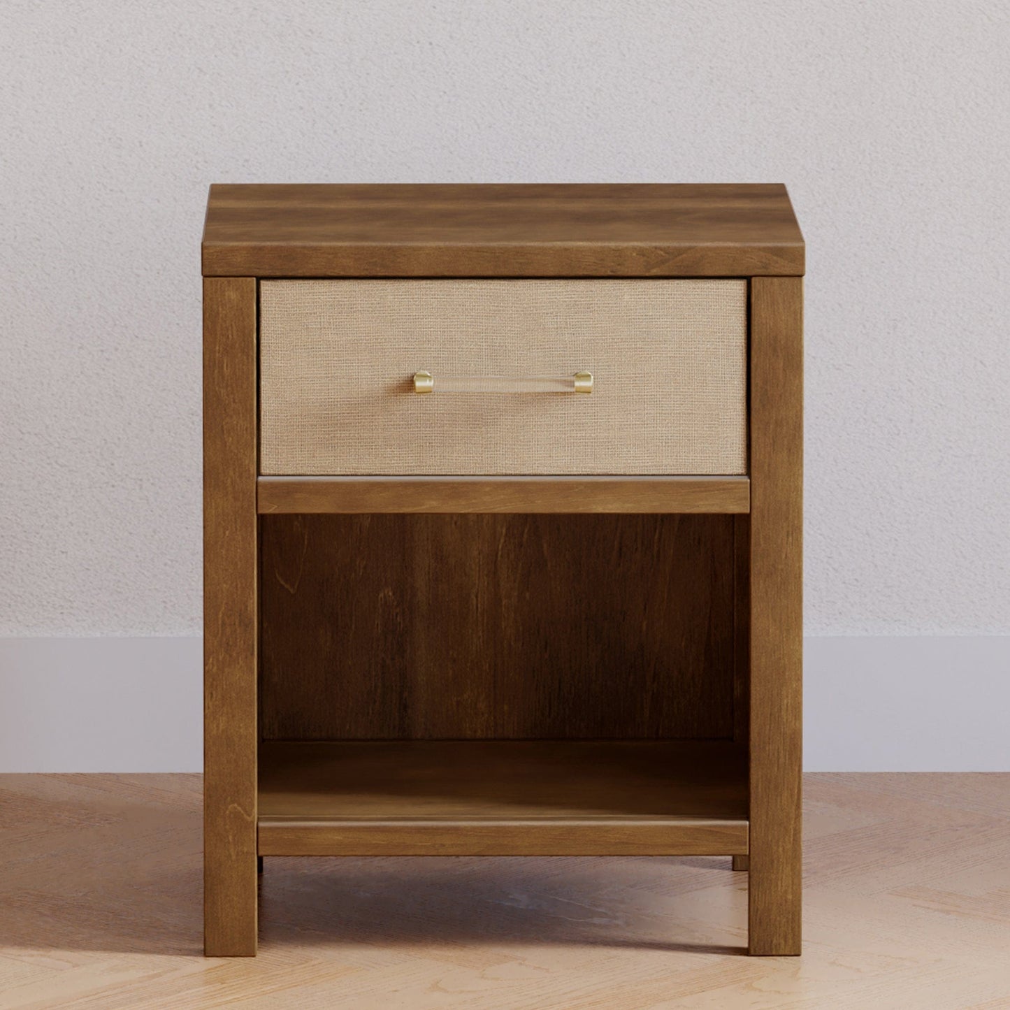 Namesake Eloise Assembled Nightstand - Natural Walnut and Performance Sand Eco-Weave - M24860NLPSEW