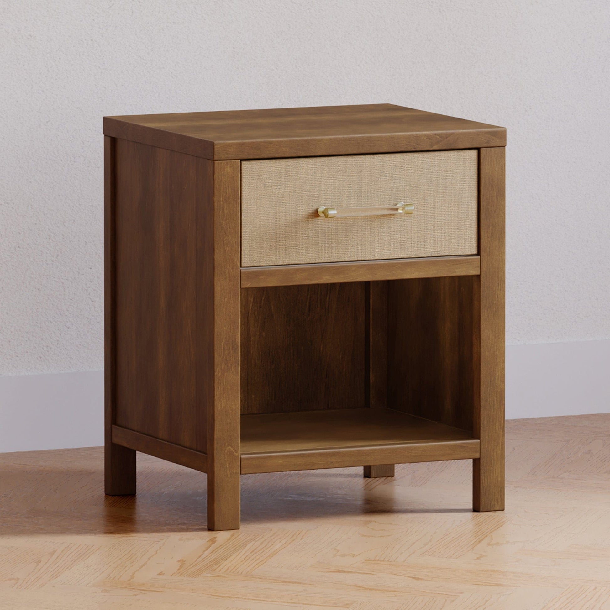 Namesake Eloise Assembled Nightstand - Natural Walnut and Performance Sand Eco-Weave - M24860NLPSEW