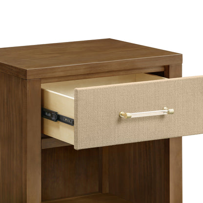 Namesake Eloise Assembled Nightstand - Natural Walnut and Performance Sand Eco-Weave - M24860NLPSEW